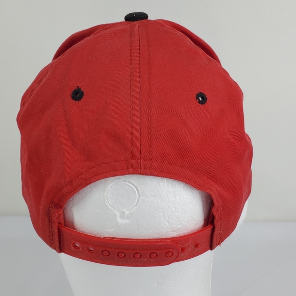 TNT RESCUE Red Black Hat Adult Adjustable Snapback Ball Cap. Embroidered Logo - Picture 5 of 10